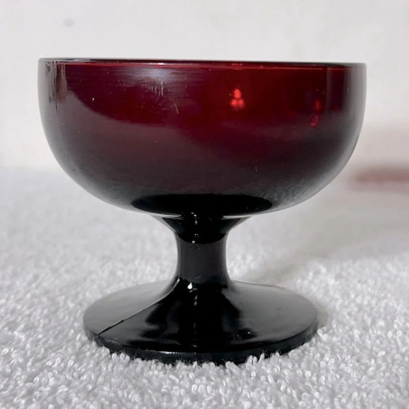 Vintage Anchor Hocking Royal Ruby Sherbet  Depression Glass Mint - Picture 4 of 11